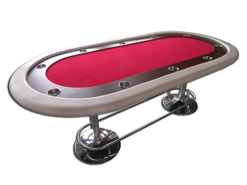 mesa de poquer roja
